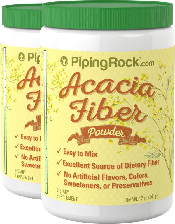 Acacia Fiber Powder, 12 oz (340 g) Bottles, 2  Bottles