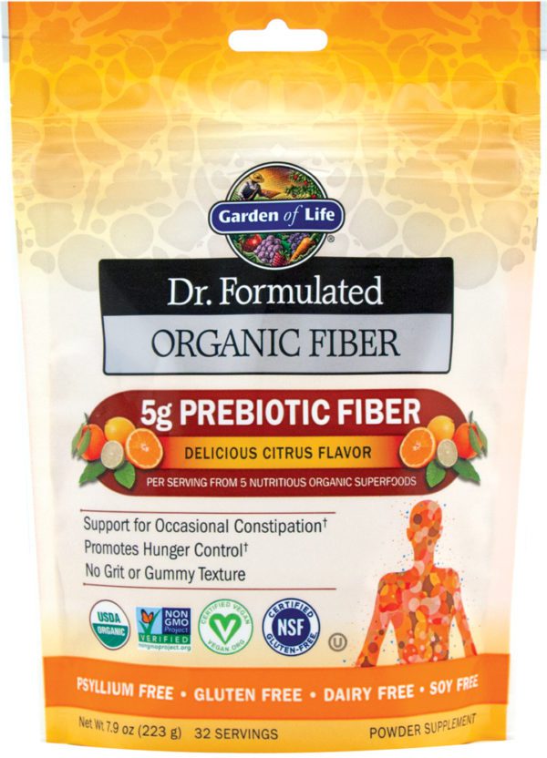 Dr. Formulated Organic Prebiotic Fiber Powder (Citrus), 7.9 oz (223 g) Bag