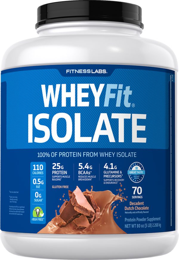 Whey Protein Isolate WheyFit (Decadent Dutch Chocolate), 5 lb (2.268 kg)