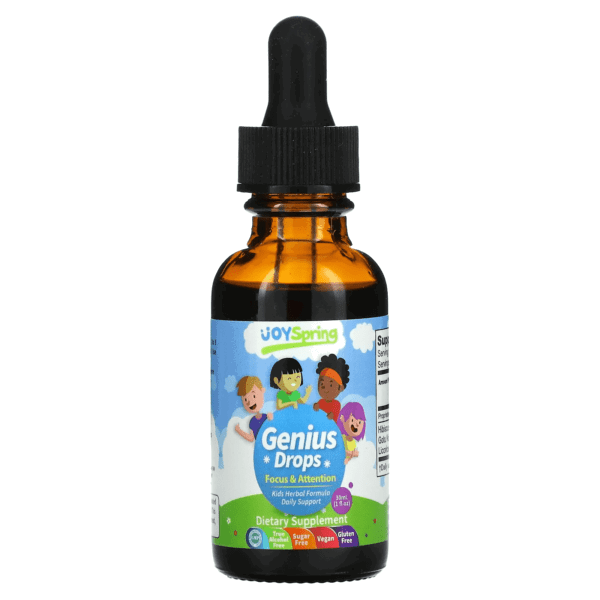 JoySpring, Genius Drops For Kids, Focus & Attention, 2 Years +, 1 fl oz (30 ml)