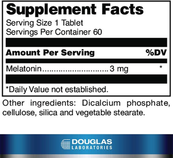 DOUGLAS LABORATORIES, MELATONINA PR, 3 mg, 60 caps - Imagen 2