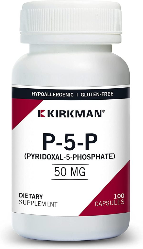 Kirkman P-5-P (Pyridoxal 5-Phosphate) 50 mg - Hypoallergenic 100 Vegetarian Capsules