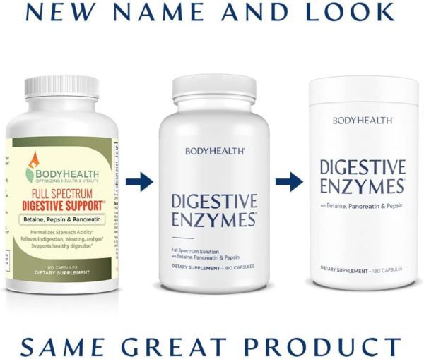 BodyHealth, Digestive Enzymes, Full Spectrum 180 caps - Imagen 2