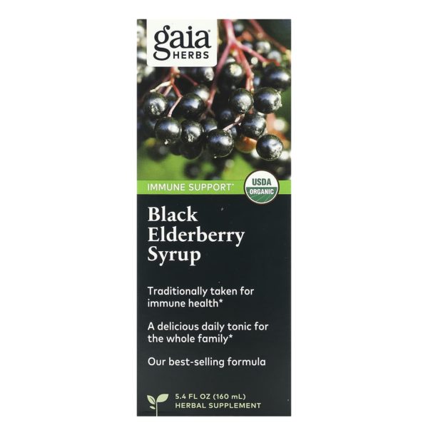 Gaia Herbs, Jarabe de saúco negro, 160 ml (5,4 oz. líq.)