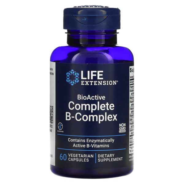 Life Extension, Complejo B completo bioactivo, 60 cápsulas vegetales