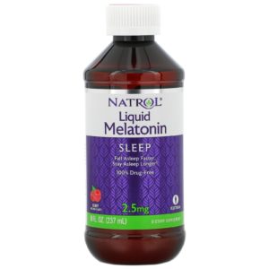 Natrol, Melatonina líquida, Refuerzo para el sueño, Bayas, 2,5 mg, 237 ml (8 oz. líq.)