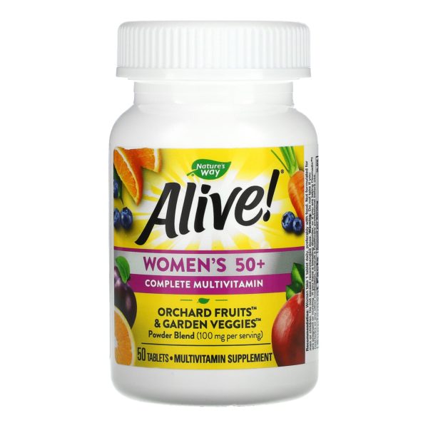 Nature's Way, Alive! Suplemento multivitamínico completo para mujeres mayores de 50 años, 50 comprimidos - Imagen 3