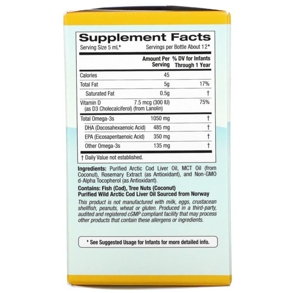 California Gold Nutrition, DHA para bebés, Omega-3 con vitamina D3, 1050 mg, 59 ml (2 oz. líq.) - Imagen 2