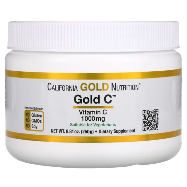 California Gold Nutrition, Gold C en polvo, Vitamina C, 1000 mg, 250 g (8,81 oz)