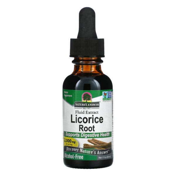 Nature's Answer, Raíz de regaliz, Extracto fluido, Sin alcohol, 2000 mg, 30 ml (1 oz. líq.)