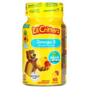 L'il Critters, Omega-3, Sabores a frambuesa y limonada, 60 gomitas