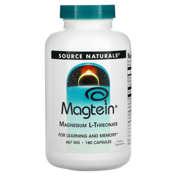 Source Naturals, Magtein, L-treonato de magnesio, 667 mg, 180 cápsulas vegetales