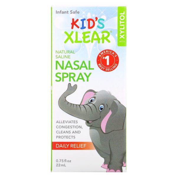 Xlear, Kid's Xlear, Spray nasal con solución salina para niños, 22 ml (0,75 oz. líq.)