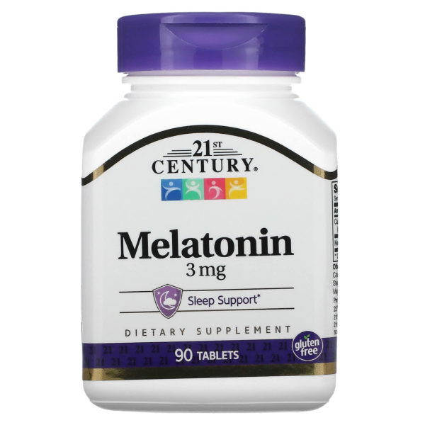 21st Century, Melatonina, 3 mg, 90 comprimidos