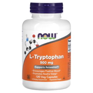 NOW Foods, L-triptófano, 500 mg, 120 cápsulas vegetales