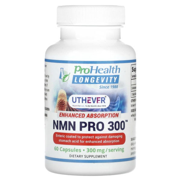 ProHealth Longevity, NMN Pro 300, Absorción mejorada, 150 mg, 60 cápsulas