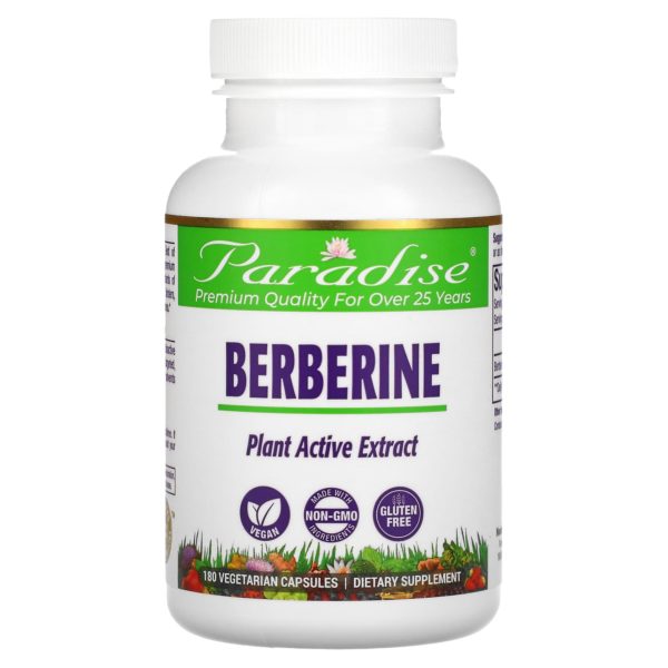 Paradise Herbs, Berberina, 180 cápsulas vegetales