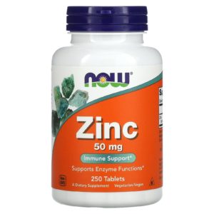 NOW Foods, Zinc, 50 mg, 250 Tabletas