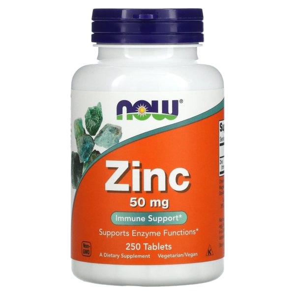 NOW Foods, Zinc, 50 mg, 250 Tabletas