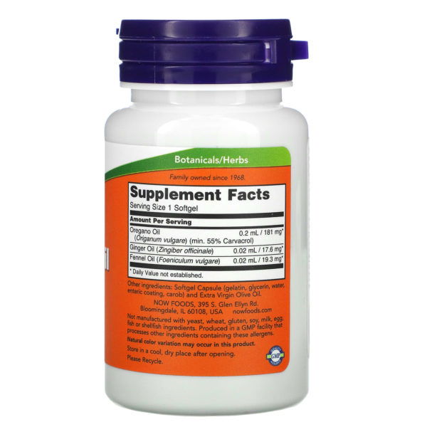 NOW Foods, Aceite de Orégano, 90 cápsulas blandas - Imagen 2