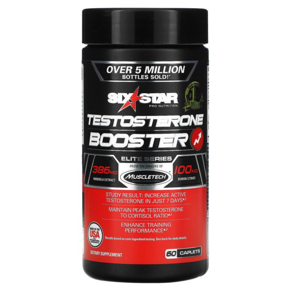 Six Star, Serie de elite, Potenciador de testosterona, 60 comprimidos oblongos
