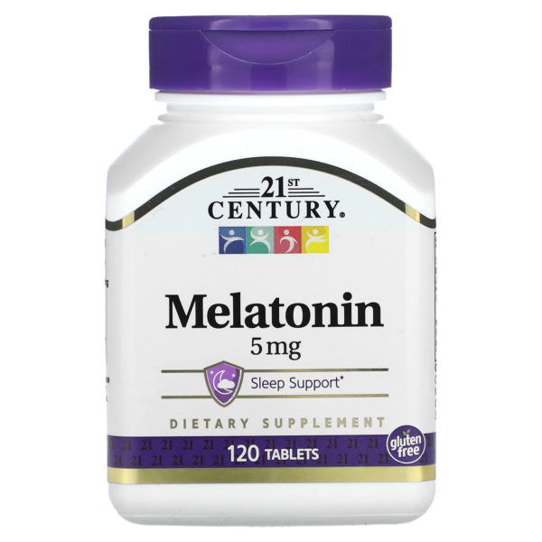 21st Century, Melatonina, 5 mg, 120 comprimidos