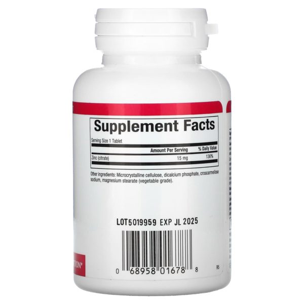 Natural Factors, Citrato de zinc, 15 mg, 90 comprimidos - Imagen 2