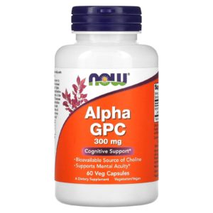 NOW Foods, Alfa-GPC, 300 mg, 60 cápsulas vegetales