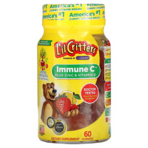 L'il Critters, Immune C, Refuerzo para el sistema inmunitario con vitamina C, zinc y vitamina D, 60 gomitas