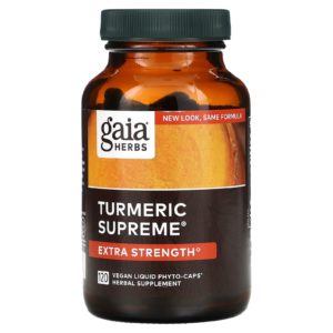 Gaia Herbs, Turmeric Supreme, Extra Strength, 120 fitocápsulas líquidas veganas