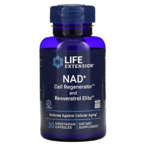 Life Extension, NAD + regenerador celular y resveratrol, Ribósido de nicotinamida NIAGEN, 30 cápsulas vegetales