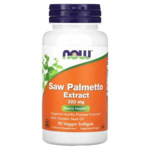 NOW Foods, Extracto de palma enana americana, Salud masculina, 320 mg, 90 cápsulas blandas vegetales