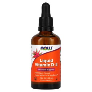 NOW Foods, Vitamina D3 líquida, 10 mcg (400 UI), 59 ml (2 oz. líq.)