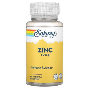 Solaray, Zinc, 50 mg, 100 cápsulas vegetales