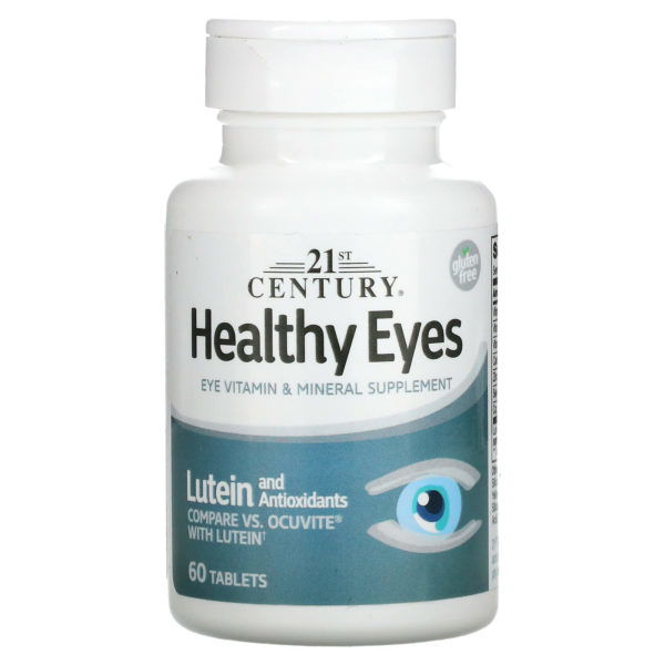 21st Century, Ojos saludables, Luteína y antioxidantes, 60 comprimidos