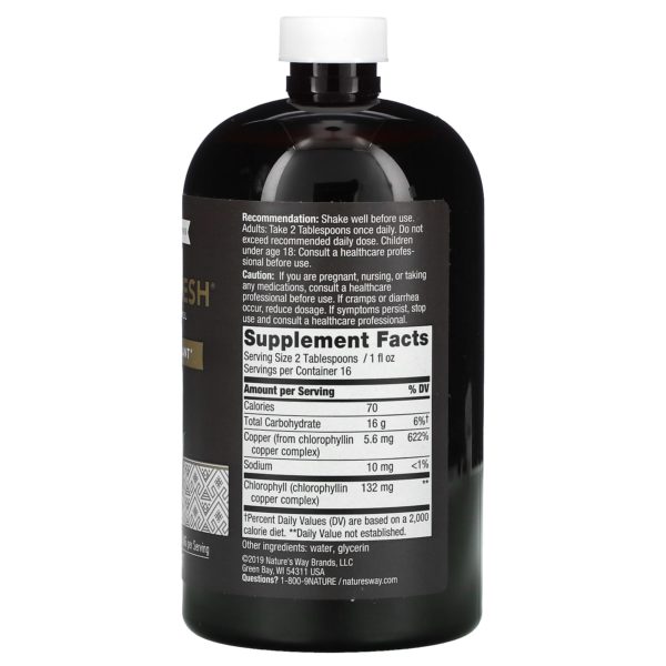 Nature's Way, Chlorofresh, Clorofila líquida, Sin sabor, 480 ml (16 oz. líq.) - Imagen 2