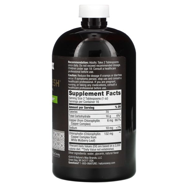 Nature's Way, Chlorofresh, Clorofila líquida, Menta, 132 mg, 473,2 ml (16 oz. líq.) - Imagen 2