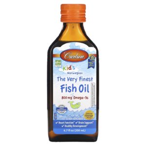 Carlson, Kid's Norwegian, El aceite de pescado más fino, Sabor natural a naranja, 800 mg, 200 ml (6,7 oz. Líq.)