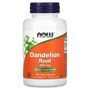 NOW Foods, Raíz de diente de león, 500 mg, 100 cápsulas vegetales