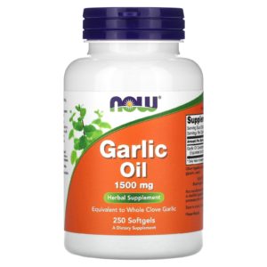 NOW Foods, Aceite de ajo, 1500 mg, 250 cápsulas blandas