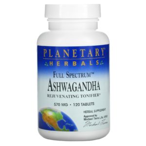 Planetary Herbals, Full Spectrum, Ginseng indio de espectro completo, 570 mg, 120 comprimidos