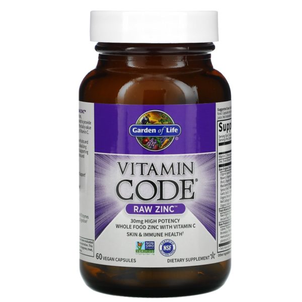 Garden of Life, Vitamin Code, RAW Zinc, 60 cápsulas veganas - Imagen 3