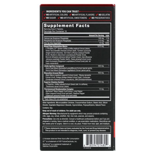 Force Factor, Score! XXL, Potencia masculina, 30 comprimidos - Imagen 2