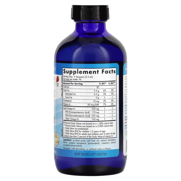 Nordic Naturals, Children's DHA, DHA para niños de 1 a 6 años, Fresa, 530 mg, 237 ml (8 oz. líq.) - Imagen 2