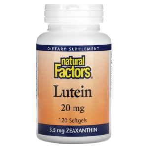 Natural Factors, Luteína, 20 mg, 120 cápsulas blandas