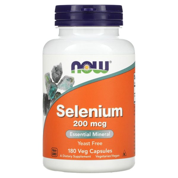 NOW Foods, Selenio, 200 mcg, 180 cápsulas vegetales
