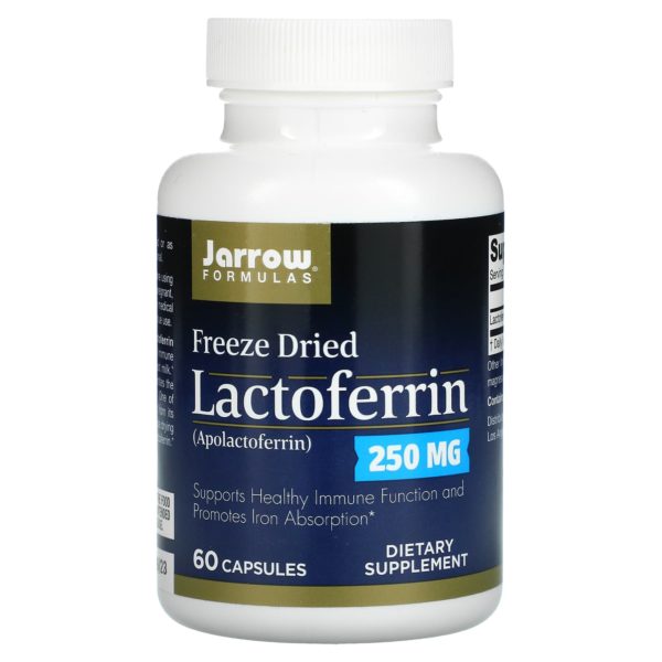 Jarrow Formulas, Lactoferrina, Liofilizada, 250 mg, 60 cápsulas