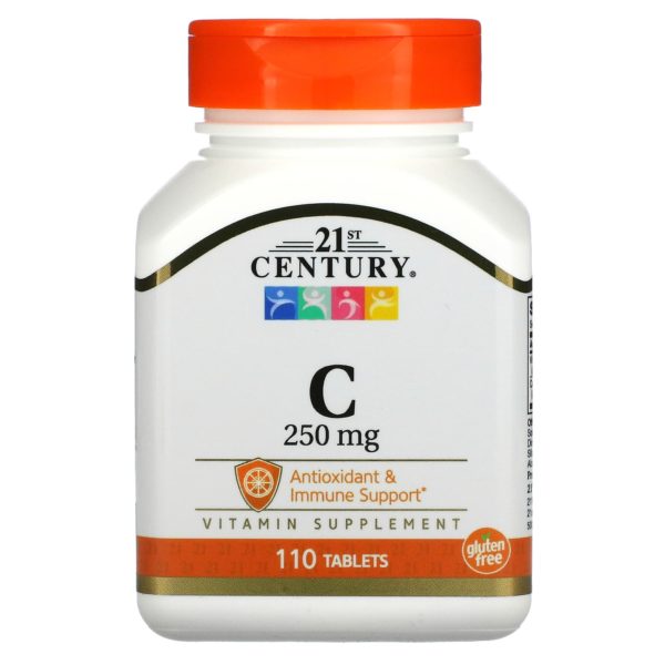 21st Century, Vitamina C, 250 mg, 110 comprimidos