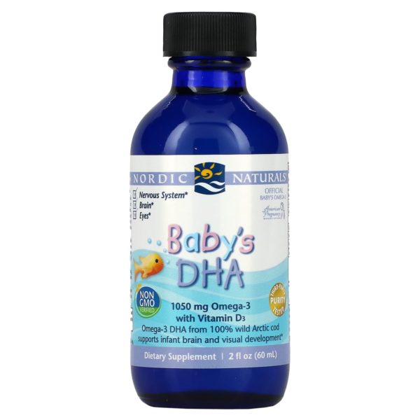 Nordic Naturals, Baby's DHA con vitamina D3, Suplemento para bebés, 1050 mg, 60 ml (2 oz. líq.) - Imagen 3
