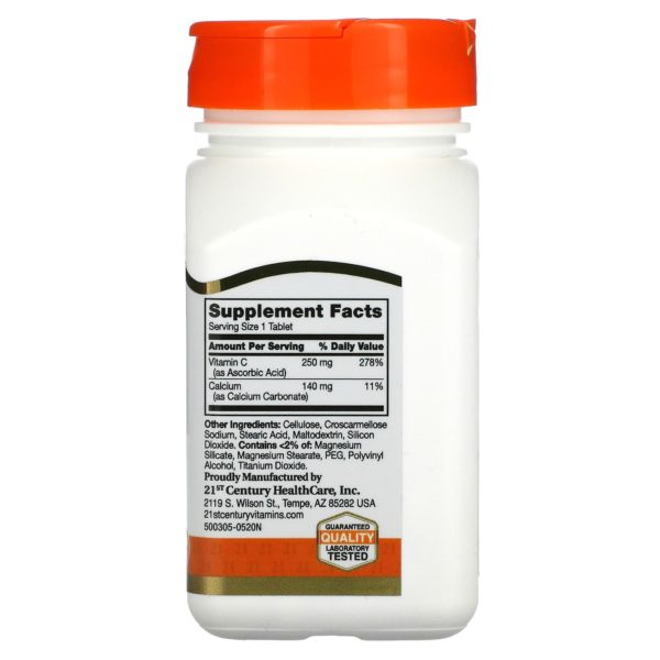 21st Century, Vitamina C, 250 mg, 110 comprimidos - Imagen 2